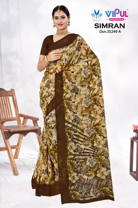 Simran 35249 A To D By Vipul Geogette Daily Wear Saree Wholesale Market In Surat